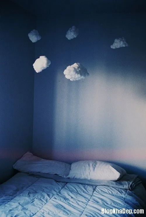 noi that3 Trang trí họa tiết đám mây bềnh bồng cho phòng ngủ