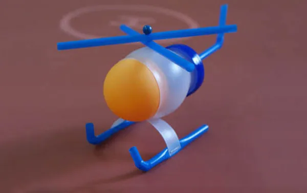 Máy bay đồ chơi làm bằng ống hút